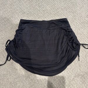 Black Ruched athletic Skort